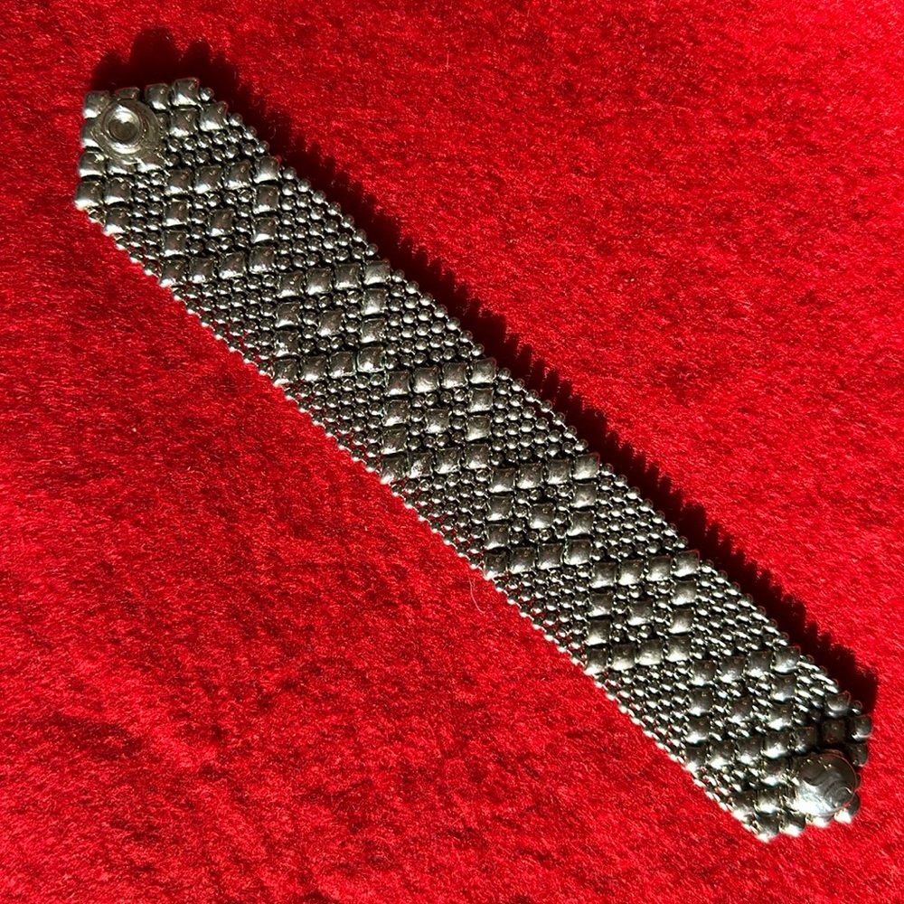 SG Liquid Metal Bracelet by Sergio Gutierrez Silver Tone Mesh
